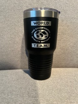 30oz Black and Silver Engraved Tumbler