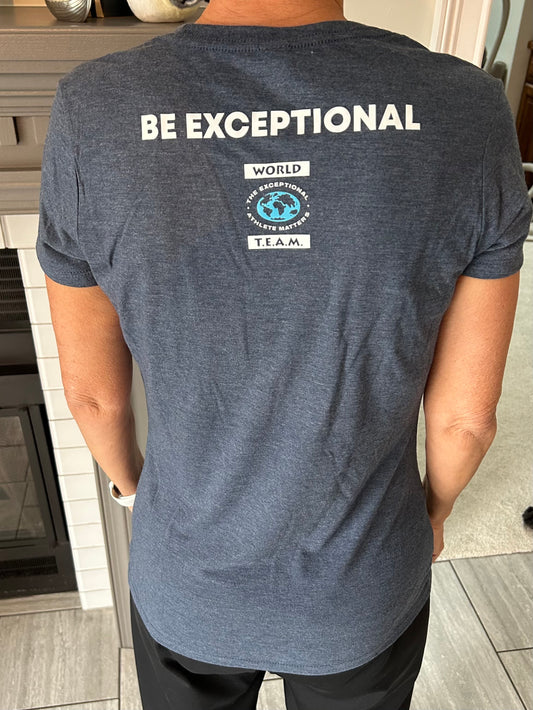 Navy BE EXCEPTIONAL Tee